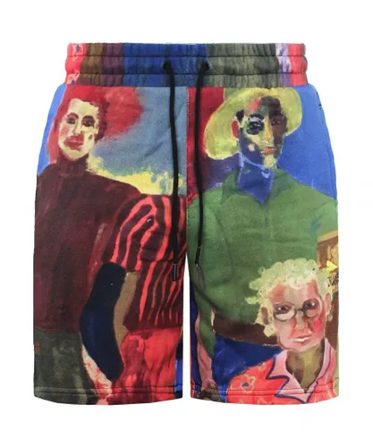 Puma Mens x KidSuper Studios Stretch Waist Multicoloured Printed Men Shorts 531144 02 - Multicolour