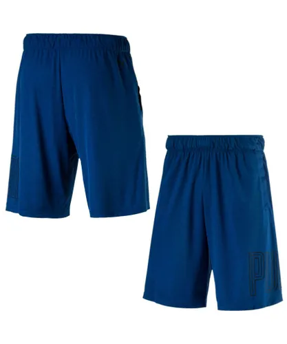 Puma Motion Flex 10" Graphic Elastic Waist Mens Shorts Blue 515174 02 A60E Textile