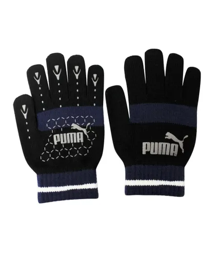 Puma No 1 Logo Cat Magic Winter Unisex Gloves 7G Black Blue 041504 01 Textile