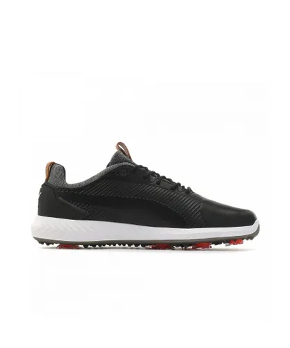 Puma Power Adapt 2.0 Golf Lace-Up Black Smooth Leather Mens Trainers 190581 02
