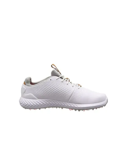 Puma Power Adapt 2.0 Golf Lace-Up White Smooth Leather Mens Trainers 190581 01