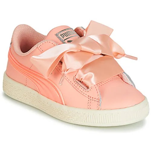 Puma  PS BASKET HEART JELLY.PEAC  girls's Children's Shoes (Trainers) in Pink