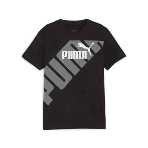 Puma  PUMA POWER GRAPHIC TEE B  boys's Children's T shirt in Black