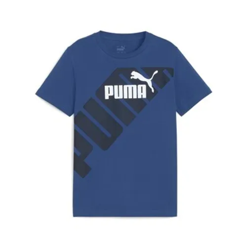 Puma  PUMA POWER GRAPHIC TEE B  boys's Children's T shirt in Blue