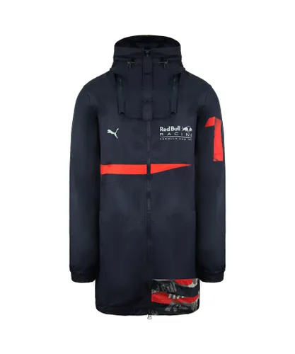 Puma Red Bull Racing RCT Long Sleeve Zip Up Navy Blue Mens Jacket 577760 01 Nylon