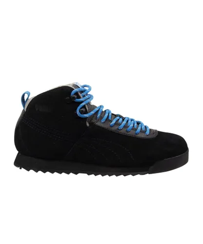 Puma Roma Hiker Black Suede Leather Outdoor Lace Up Mens Trainers 353795 02 Leather (archived)