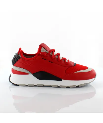 Puma RS-0 Sound Lace Up Red Mens Trainers Running Slip On Shoes 366890 03