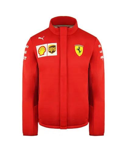 Puma Scuderia Ferrari Long Sleeve Zip Up Red Mens Softshell Jacket 763021 02