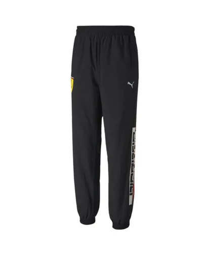 Puma Scuderia Ferrari Street Mens Track Pants Lounge Sweat Joggers 596138 02 - Black Textile