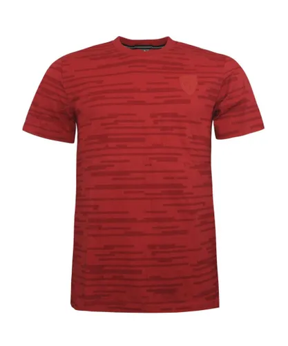 Puma SF Ferrari Allover Tee Mens Short Sleeve Casual Top T-Shirt Red 570680 02