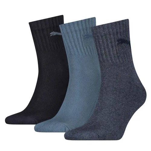 Puma Short Crew Sports Socks (Pack of 3) - Blue