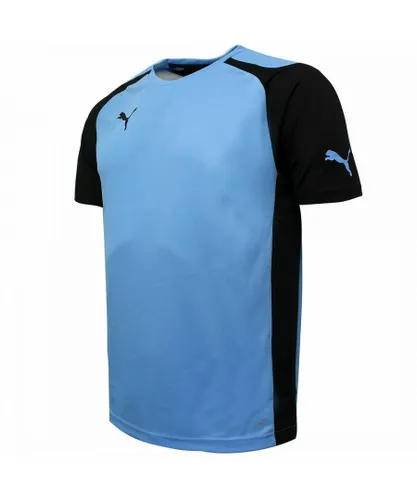 Puma Short Sleeve Crew Neck Blue Black Mens Speed T-Shirt 701906 51