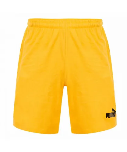 Puma Small Print Logo Stretch Waist Yellow Mens Shorts 626920 41