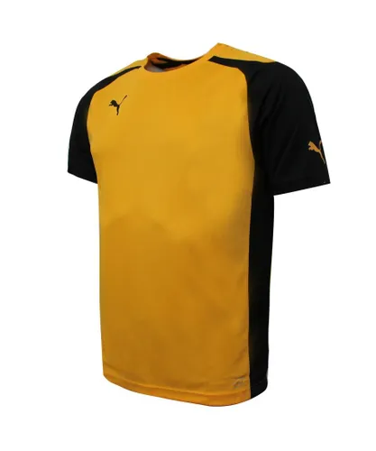 Puma Speed Jersey Training Gym Sports T-Shirt Yellow - Mens