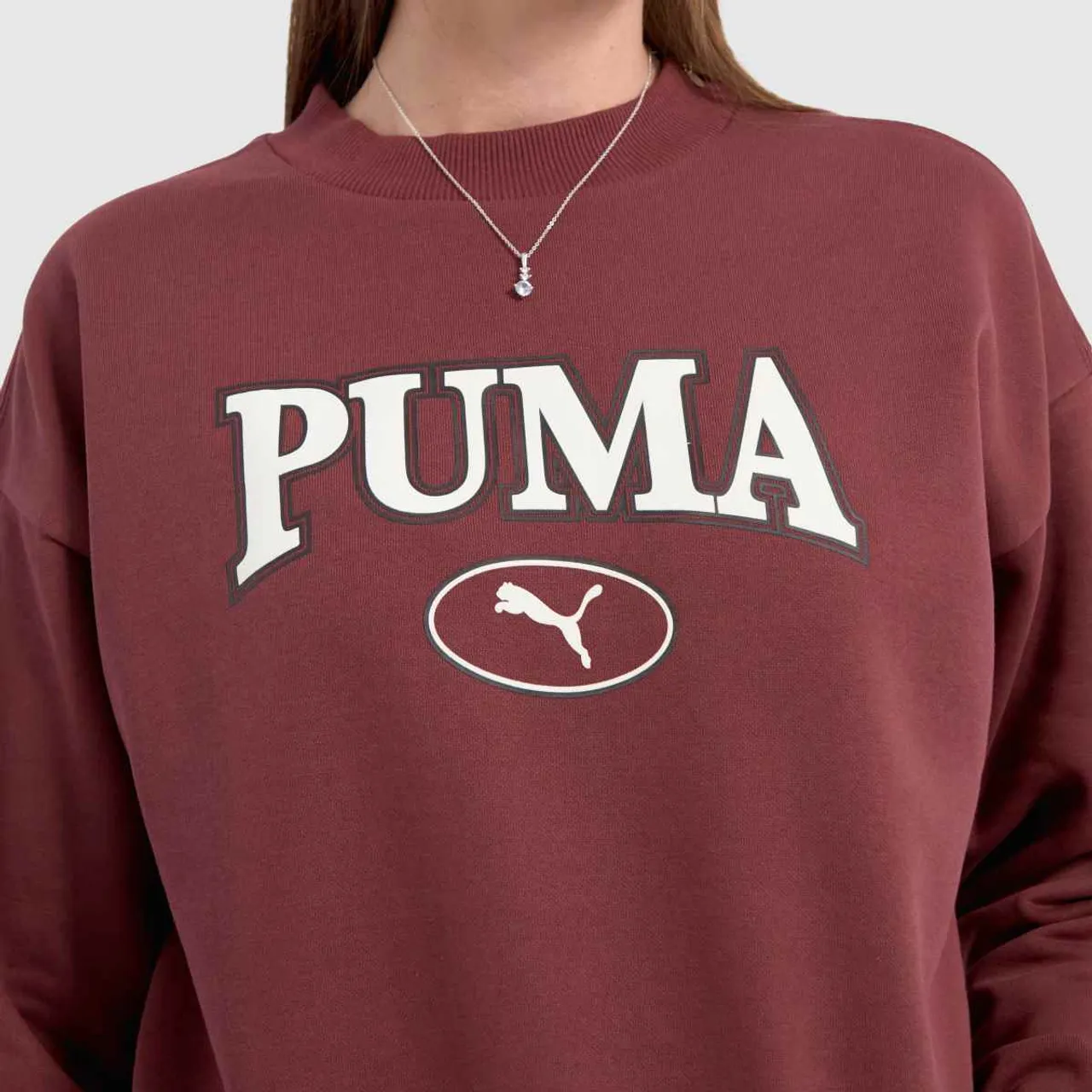 Puma Squad Sweatshirt In Burgundy