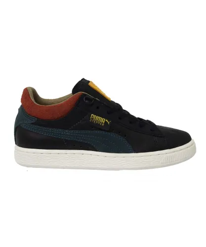 Puma Stepper Classic MMQ Mens Leather Lace Up Trainers 355550 01 - Multicolour