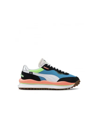Puma Style Rider Play On Lace-Up Multicolor Synthetic Mens Trainers 371150 06 - Multicolour