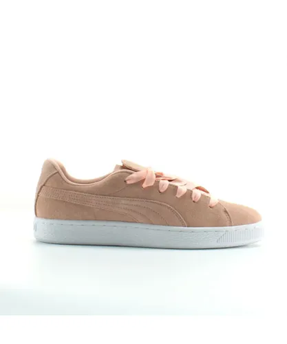 Puma Suede Crush Womens Peach Trainers - Pink Leather (archived)