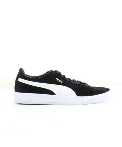 Puma Suede Ignite Black Leather Mens Lace Up Trainers 364069 02
