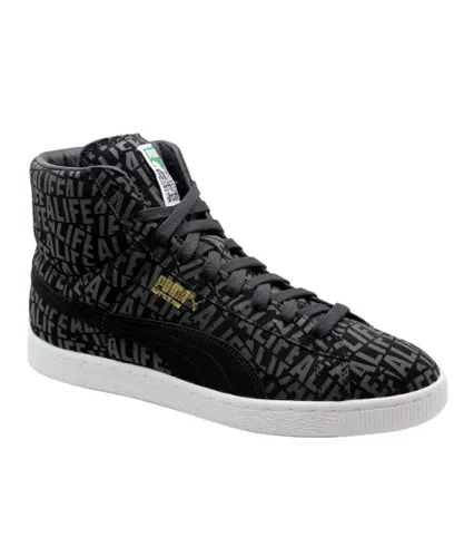 Puma Suede Mid X Stuck up X Alife Mens Trainers Black Lace Up 358866 01 D29