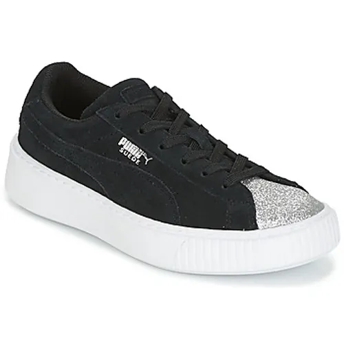 Puma  SUEDE PLATFORM GLAM PS  girls's Children's Shoes (Trainers) in Black