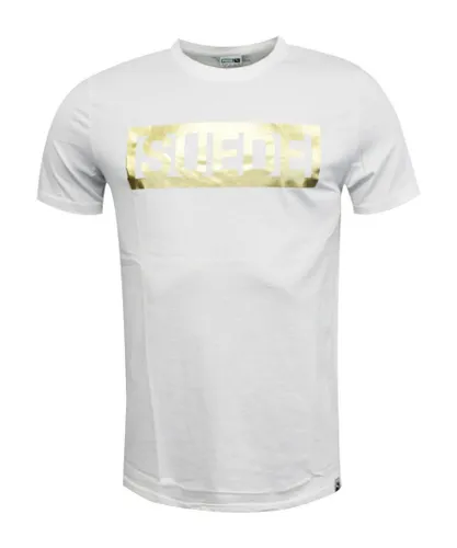 Puma Suede Tee Mens Short Sleeved T-Shirt Top White Gold 594893 02 X23B