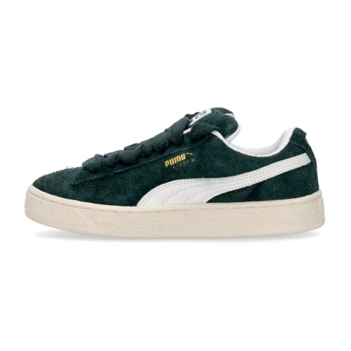 Puma , Suede XL Hairy Streetwear Sneaker ,Green male, Sizes: