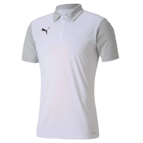 PUMA Team Goal 23 Sideline Polo Football Shirt - White-Gray