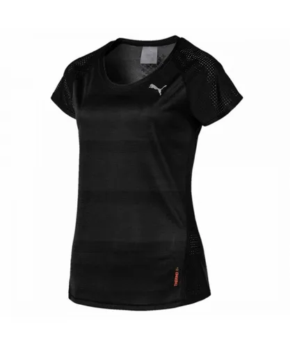 Puma Thermo R+ Short Sleeve Round Neck Black Womens T-Shirt 517449 01