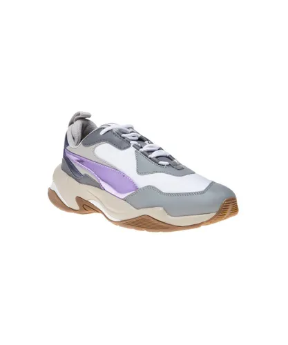 Puma Thunder Electric Chunky Leather Lace Up Womens Trainers 367998 01 - Grey