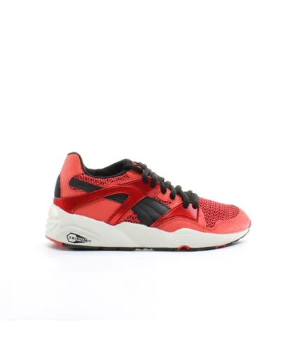 Puma Trinomic Blaze Knit Red Synthetic Mens Lace up Trainers 359996 01