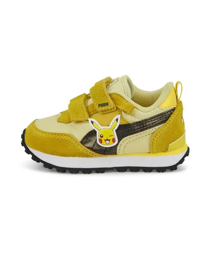 Puma Unisex Baby Infant x POKÉMON Rider FV Pikachu Trainers - Yellow