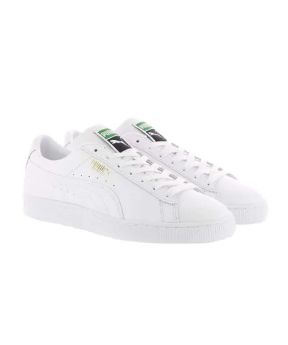 Puma Unisex Basket Classic XXI Trainers - White Leather (archived)
