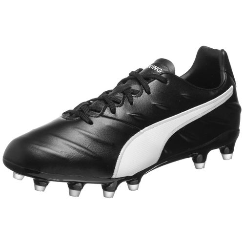 PUMA Unisex King PRO 21 FG Soccer Shoe, Black White,
