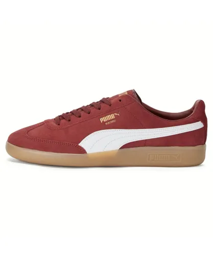 Puma Unisex Mens Madrid SD Trainers Sports Shoes - Red Leather