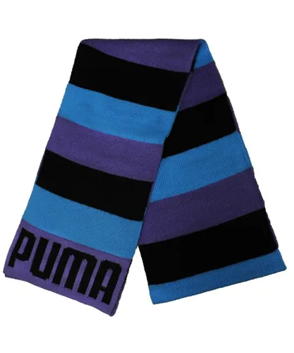 Puma Unisex Mens Womens Knit Scarf Black Purple Blue 052136 03 - One