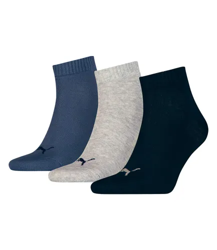 PUMA Unisex Quarter Plain Socks (3 Pair Pack)