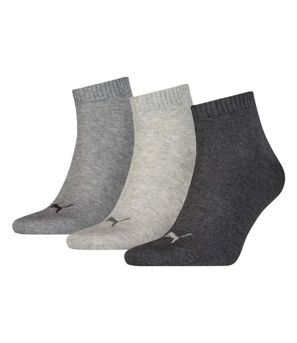 Puma Unisex Quarter Plain Socks (3 Pair Pack)