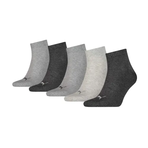 Puma Unisex Quarter Plain Socks (5 Pack)