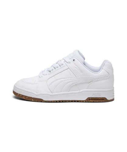 Puma Unisex Slipstream Lo Gum Sneakers - White Leather