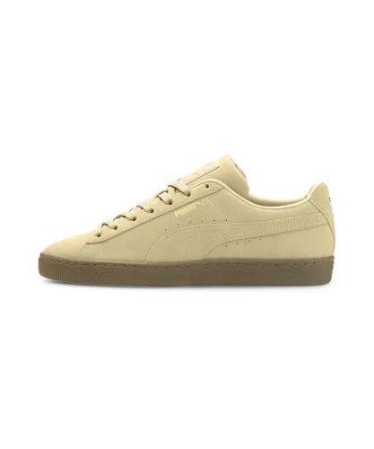 Puma Unisex Suede Gum Trainers Sports Shoes - Beige Leather (archived)