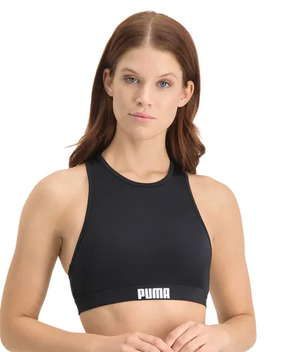 PUMA Unisex Swimwear Puma Women s Racerback Swim Top Black