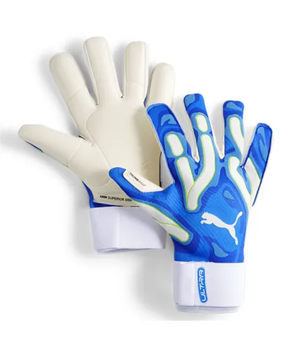 Puma Unisex ULTRA Ultimate Hybrid Goalkeeper Gloves - Blue - Size 9 (Gloves)