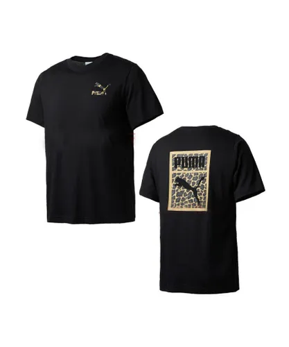 Puma Wild Pack Tee Mens Short Sleeved T-Shirt Casual Black 578329 51 A22D