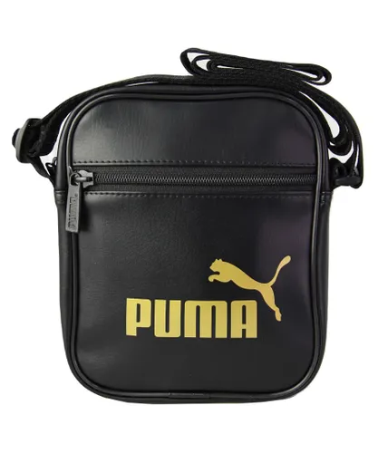 Puma WMN Core Up Portable Black Mens Shoulder Adjustable Bag 076736 01 Textile - One Size
