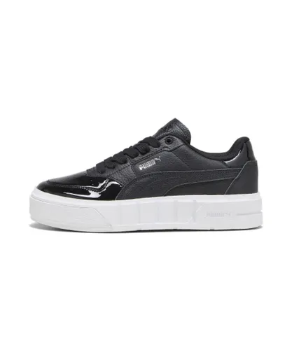 Puma Womens Cali Court Patent Sneakers Trainers - Black