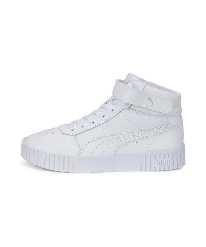 Puma WoMens Carina 2.0 mid sneaker - White Leather (archived)
