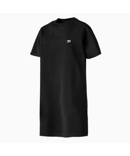 Puma Womens Downtown T-Shirt Dress Casual Black Top 595693 01