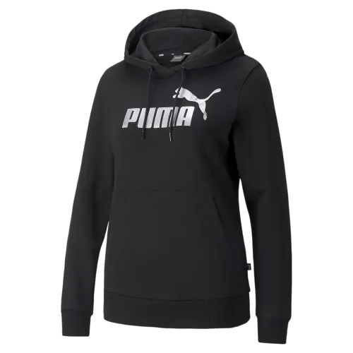 PUMA Women's Ess+ Metallic Logo Hoodie Tr Sweat
