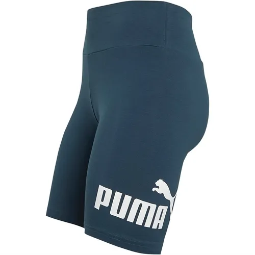 Puma Womens Essentials 7 Inch Logo Short Leggings Dark Night
